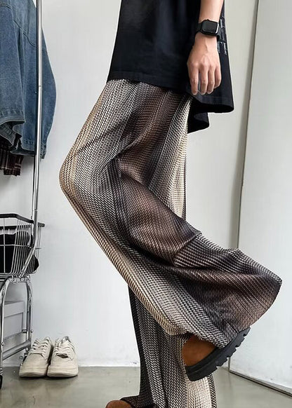 Pantalon de couleur printemps homme surdimensionné élégant dégradé drapé imprimé