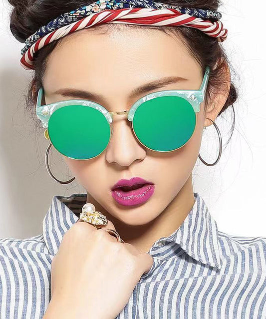 Lunettes de soleil polarisées à imprimé vert élégant et au toucher haut de gamme XS1036