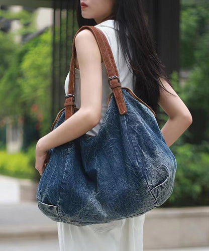 Sac à main élégant en denim bleu de grande capacité MM059