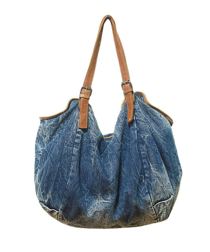 Sac à main élégant en denim bleu de grande capacité MM059