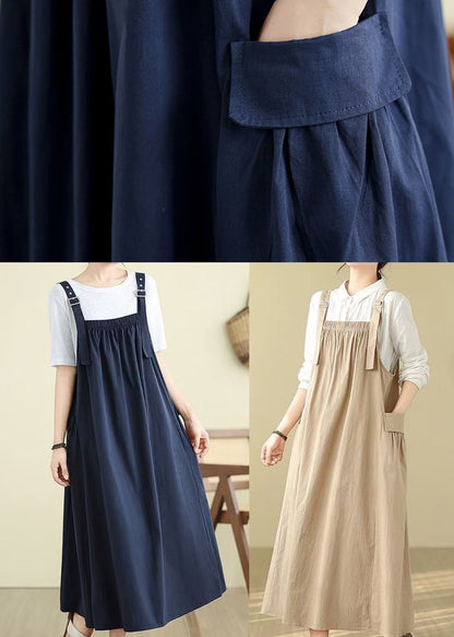 Cami Großes Kleid Lose Extra Saum Navy Sommer Stilvoll