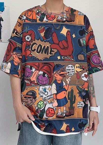 Chemises élégantes rouges à manches mi-longues en coton pour hommes