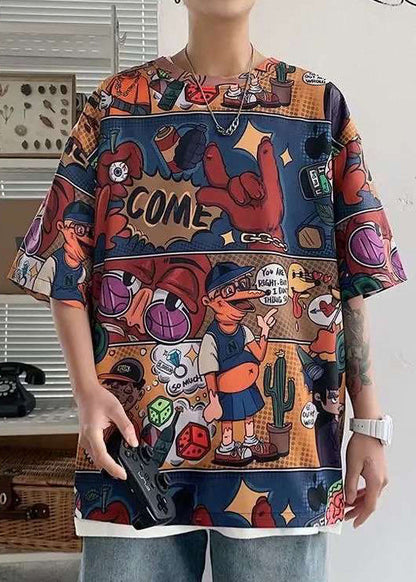 Chemises élégantes rouges à manches mi-longues en coton pour hommes