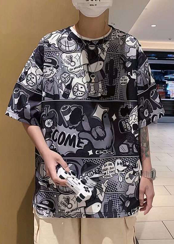 Chemises élégantes rouges à manches mi-longues en coton pour hommes