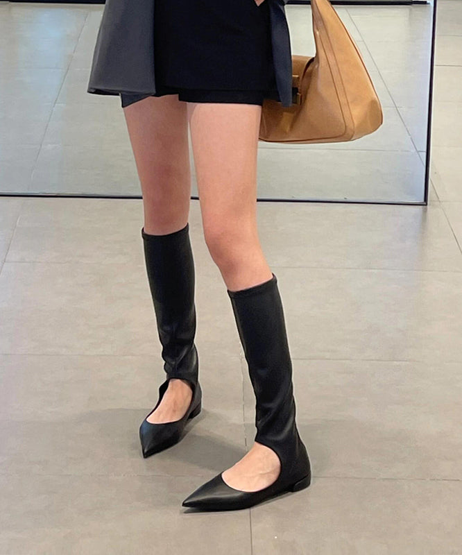 Bottes élégantes rouges à épissure, bout pointu ajouré et fermeture éclair OM008