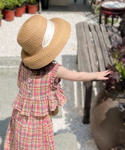 Chapeau de pêcheur polyvalent à large bord pour filles d'été YU1024