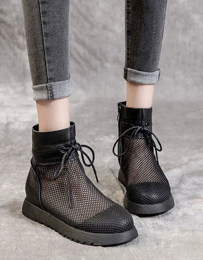 Summer Hollow Mesh Sandals Boots Ada Fashion