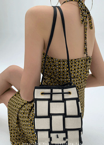 Rückenfreies Neckholder-Urlaubs-Print-Stil Geometrisches Kleid Sommer