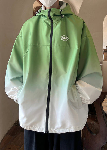 Mantel Schwarz Taschen Gradienten Männer Einzigartige Baumwolle Farbe