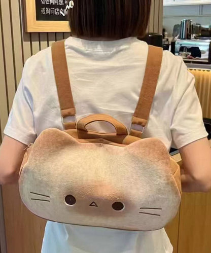 Sac à dos en similicuir kaki unique et mignon avec dessin animé QF011