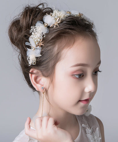 Épingle à cheveux unique en alliage doré avec perles en tulle et libellule pour enfants IU048