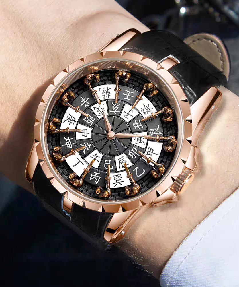 Montres à quartz en acier inoxydable avec mouvement en or unique