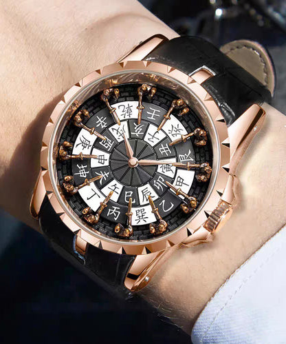 Montres à quartz en acier inoxydable avec mouvement en or unique