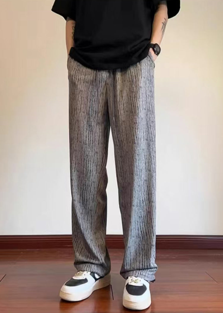 Pantalon en coton gris unique, surdimensionné, vêtements décontractés pour hommes
