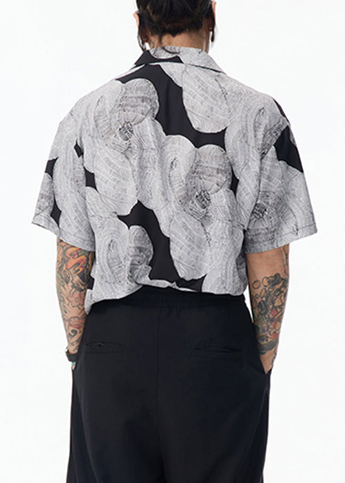 Peter Cotton Pan Design Graues Hemd mit Originalkragen Unikat Herren