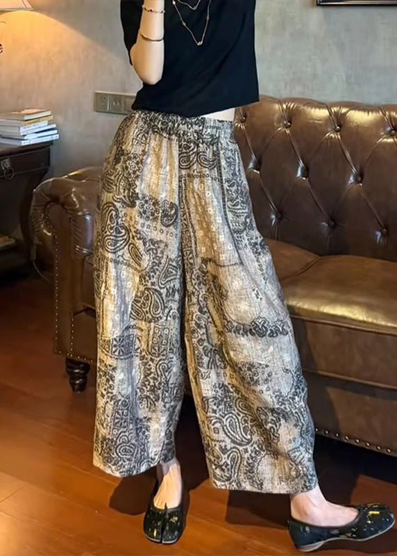 Drucken Einzigartige Bein Hosen Sommer Elastische Baumwolle Breite Taille