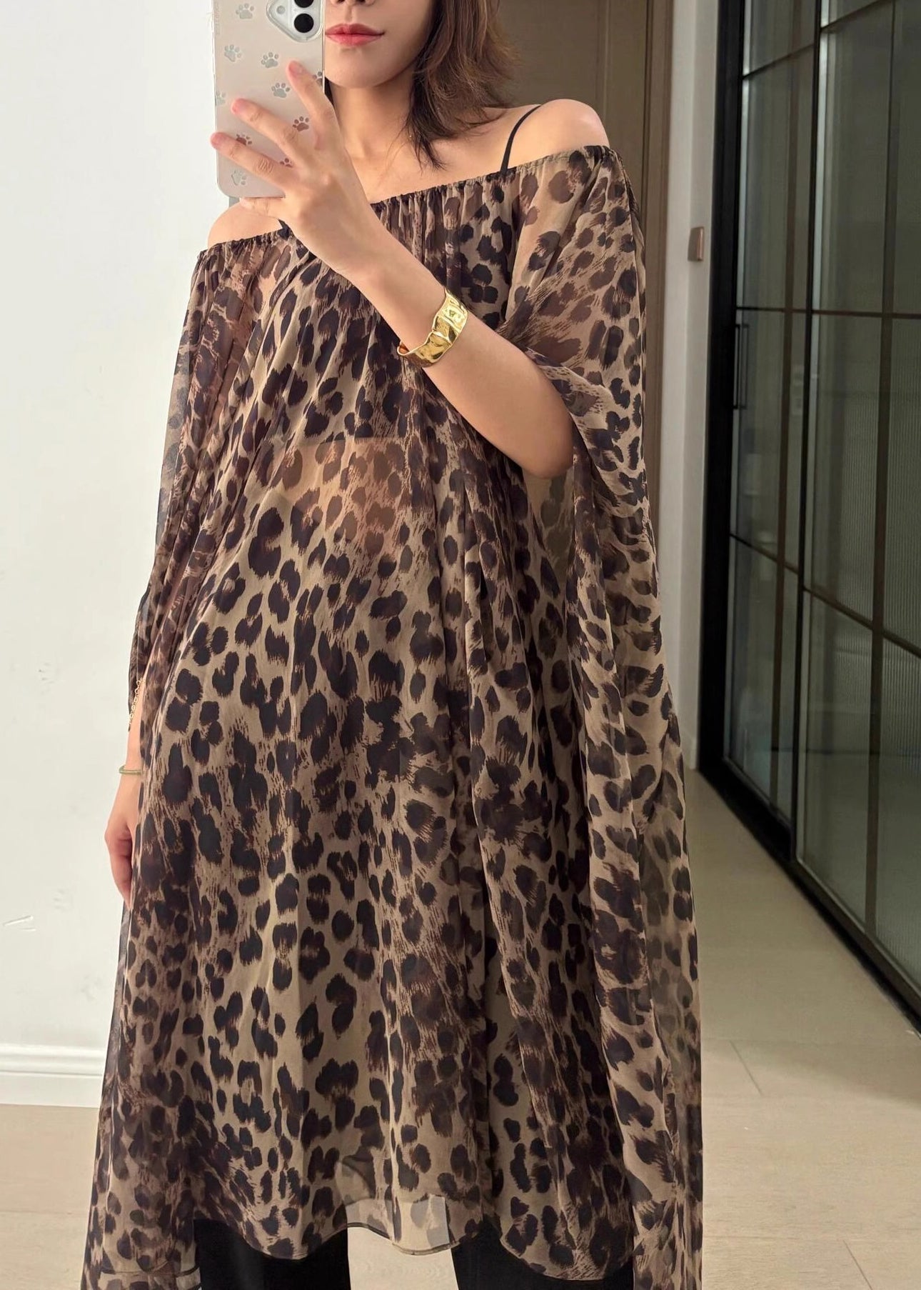 Wearing Method Style Dress Vacation Print And Two Skirt Leopard