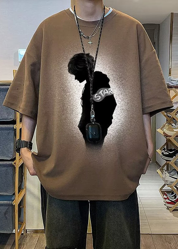 Männer Design Druck Kaffee Vintage T Shirt Original Baumwolle Halb