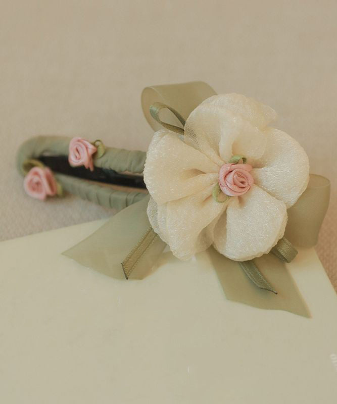 Kunststoff Licht Floral Vintage Grün Asymmetrische Haarnadel Tüll