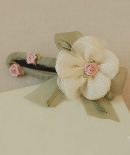 Kunststoff Licht Floral Vintage Grün Asymmetrische Haarnadel Tüll