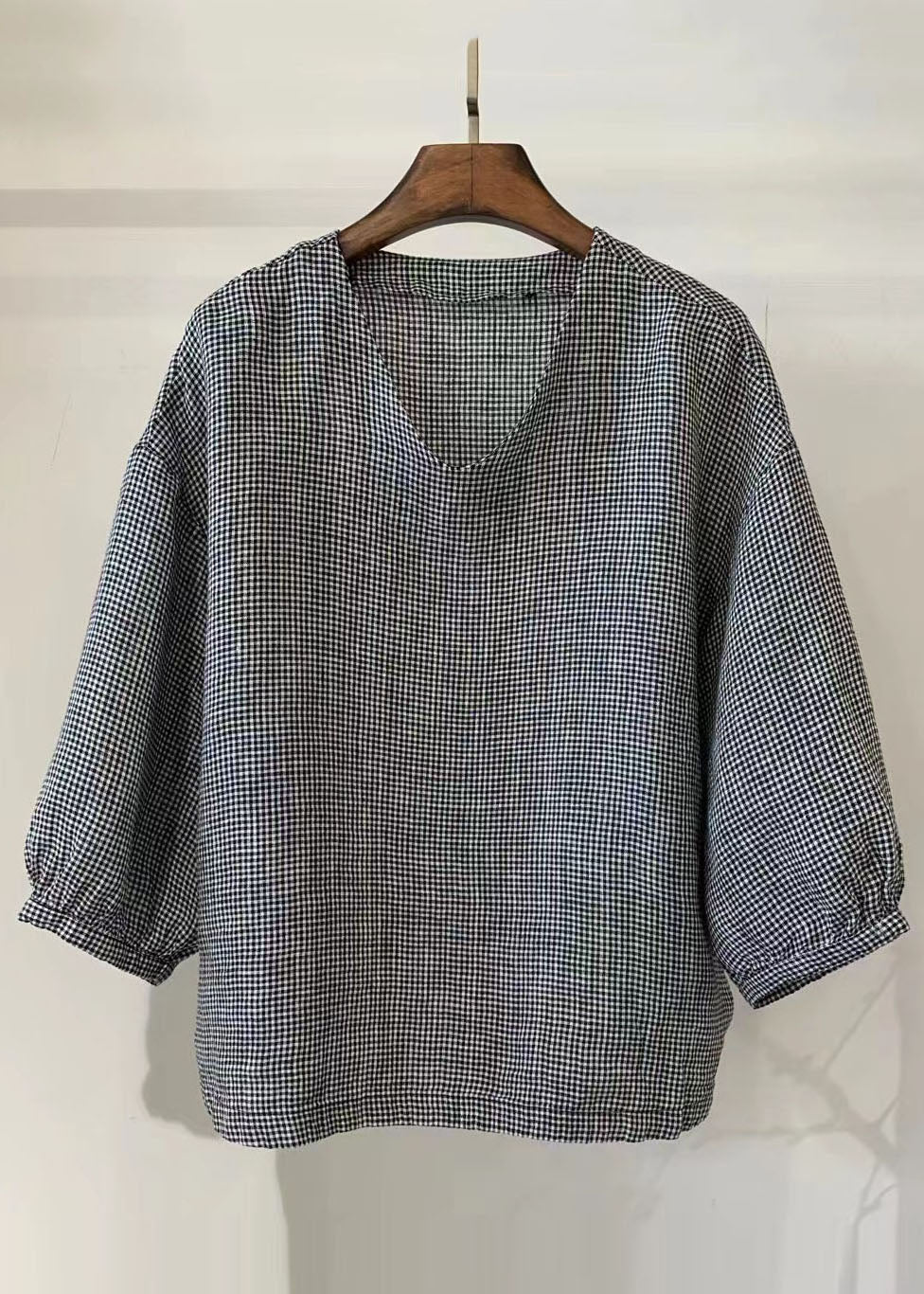 Linen Sleeve Oversized Tops Vintage White Bracelet Shirt