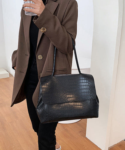 Sac à main en similicuir noir à fermeture éclair Vogue UU1079