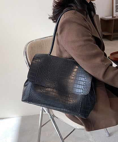 Sac à main en similicuir noir à fermeture éclair Vogue UU1079