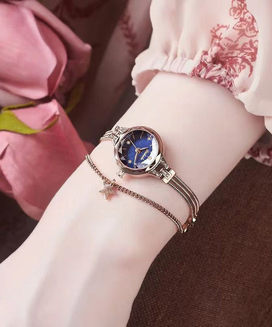 Montres Vogue en alliage de verre trempé bleu