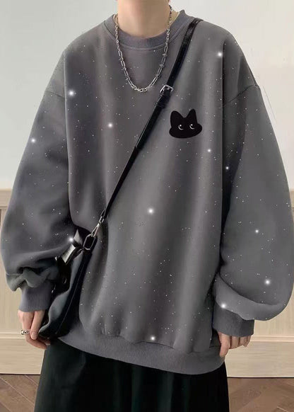 Cotton Spring O Herren Gypsophila Sweatshirt Hals Pailletten Weiß