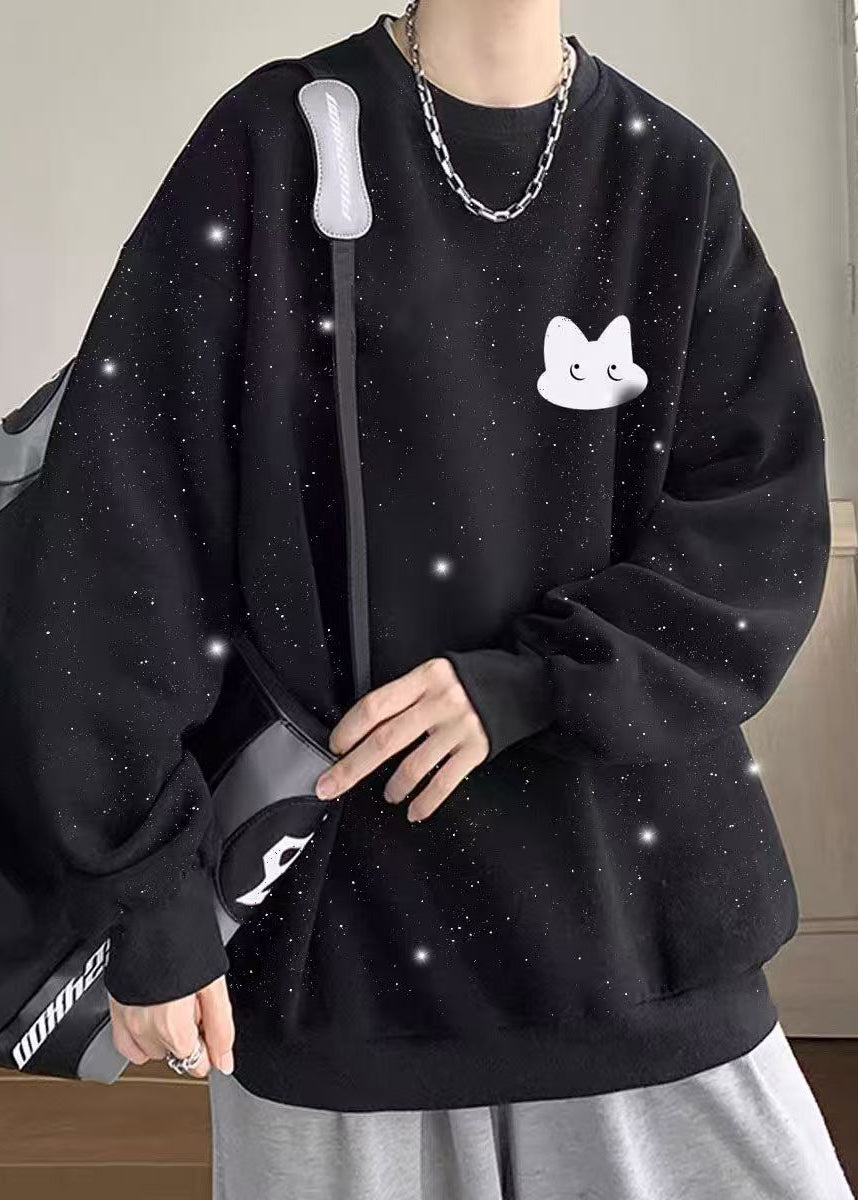 Cotton Spring O Herren Gypsophila Sweatshirt Hals Pailletten Weiß