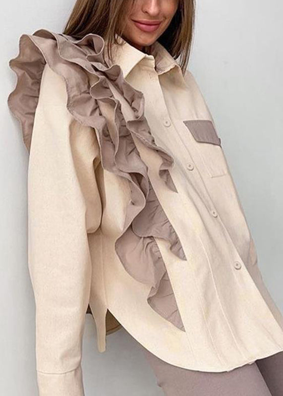 Hemd Rüschenkragen Pan Apricot Peter Damen Patchwork