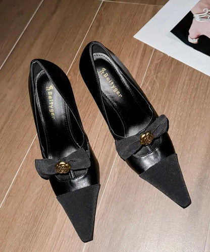 Pailletten Schwarz Frauen Hohe Spleißen Bogen Heels Schaffell