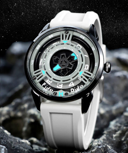 Silicone Rubber Blue Hollow Women Watches Waterproof Out