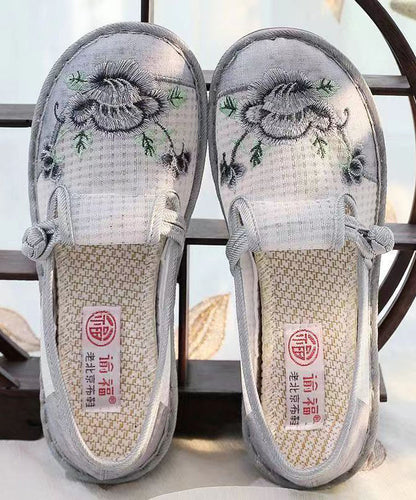 Bestickte Schuhe Atmungsaktive Frauen Flache Rote Mesh Füße