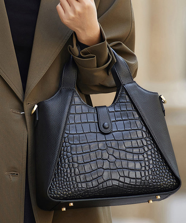 Calf Grey Leather Patchwork Women Durable Bag Tote