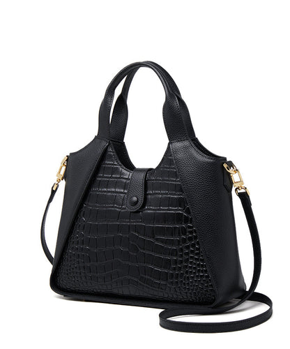 Calf Grey Leather Patchwork Women Durable Bag Tote
