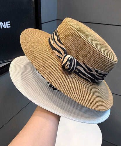 Vielseitiger Cloche-Hut aus gewebtem Stroh in Khaki