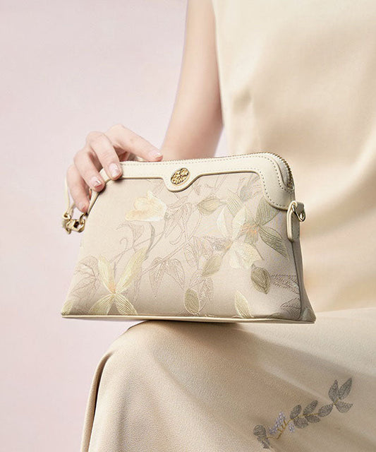 CrossBody Women Silk Print Green Bag Vintage