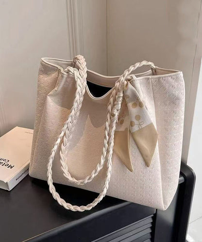 Sacs en cuir grande capacité blancs pour femmes, sacs à bandoulière en similicuir