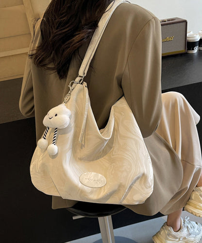 Sacs à bandoulière en cuir de veau blanc pour femme, résistants