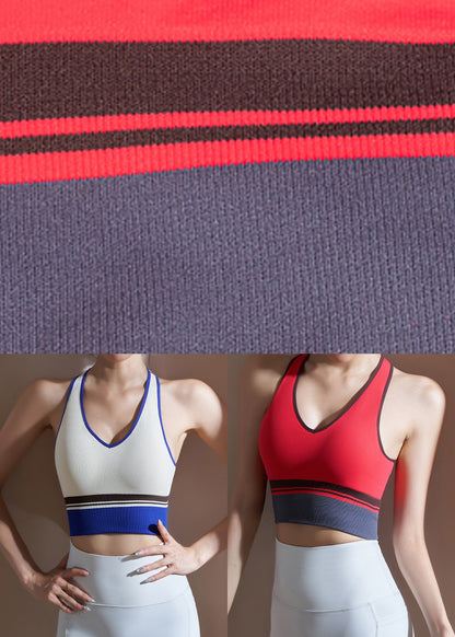 Neck White Sports Women Shoulder Bra Cold V