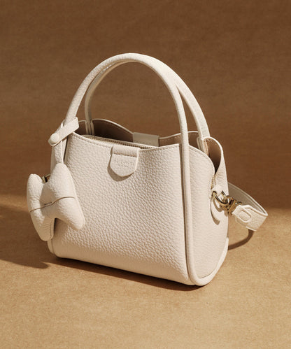 Sac à main polyvalent en similicuir blanc pour femme