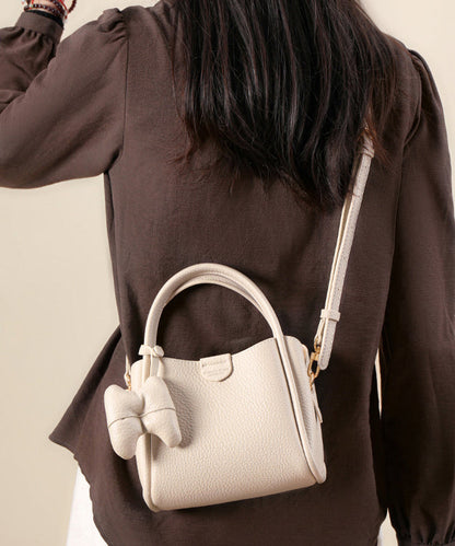 Sac à main polyvalent en similicuir blanc pour femme