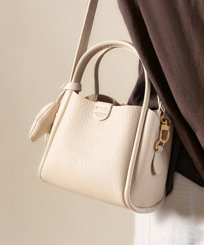 Sac à main polyvalent en similicuir blanc pour femme