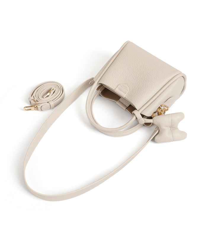 Sac à main polyvalent en similicuir blanc pour femme