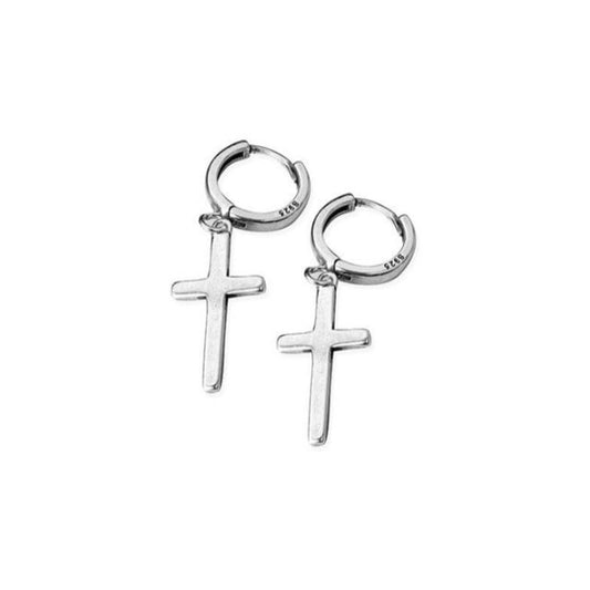 Dangle Cross Earring Sterling Silver