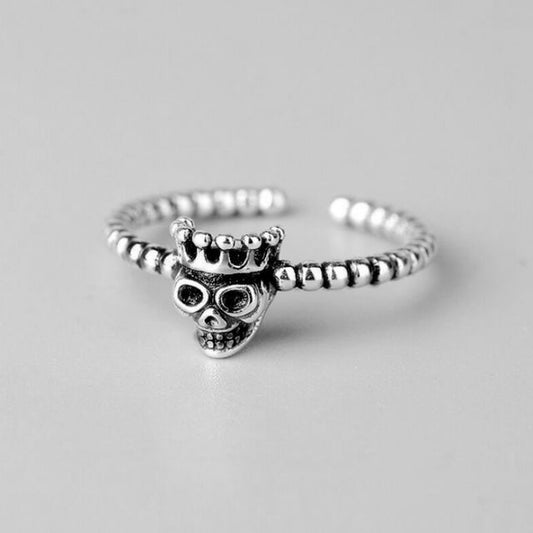 Ring Skull Sterling Open Silver