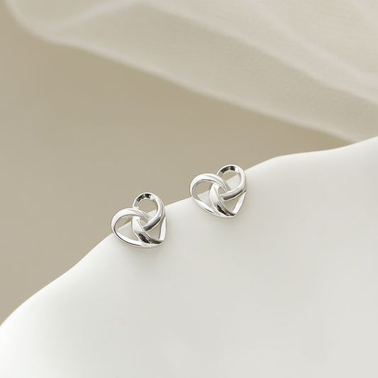 Silver Sterling Heart Earring Stud