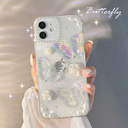 Phone Butterfly Transparent Case