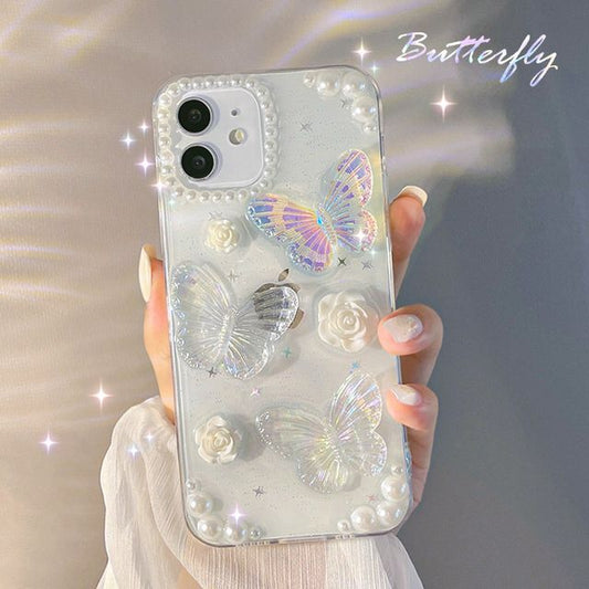 Phone Butterfly Transparent Case